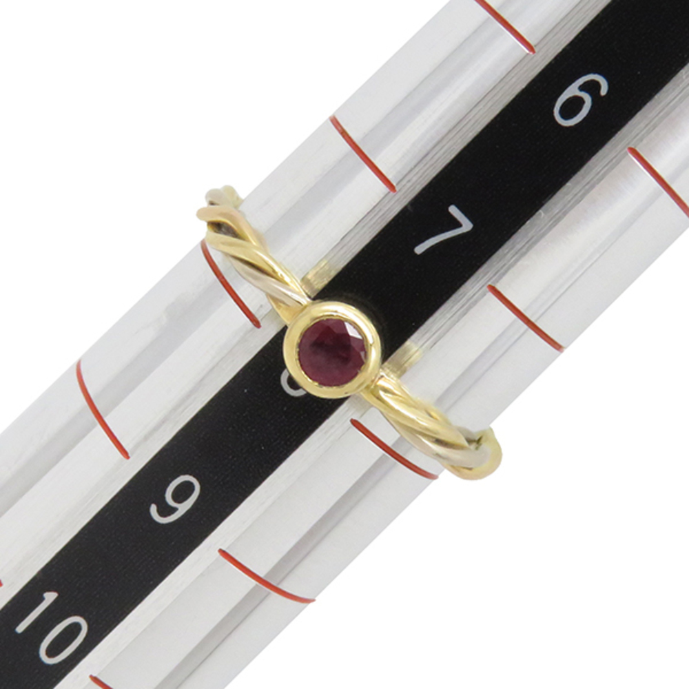 Cartier Ruby Three Colors Twisted Ring White Pink… - image 8